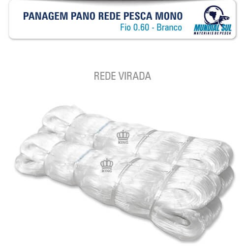 Panagem Pano Rede Pesca Mono VIRADA - Fio 0.60 (Branca)