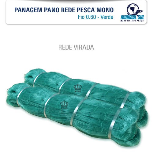 Panagem Pano Rede Pesca Mono VIRADA - Fio 0.60 (Verde)