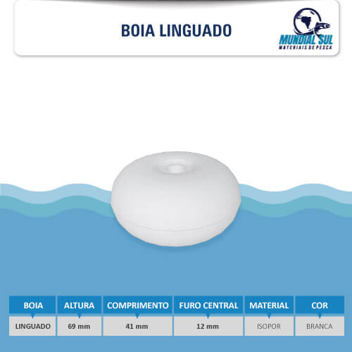 Boia LINGUADO, Cortiça, Flutuador para Rede de Pesca