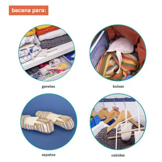 Sacos com cedro antimofo - kit c/2