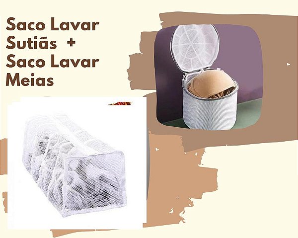 Saco para Lavar Sutãs + Saco Lavar Meias