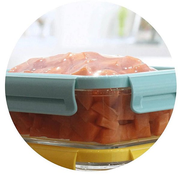 Pote de Vidro Tampa de Silicone Flexível