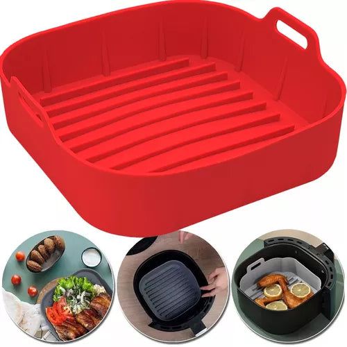 Forma de Silicone p/Air Fryer - Quadrada