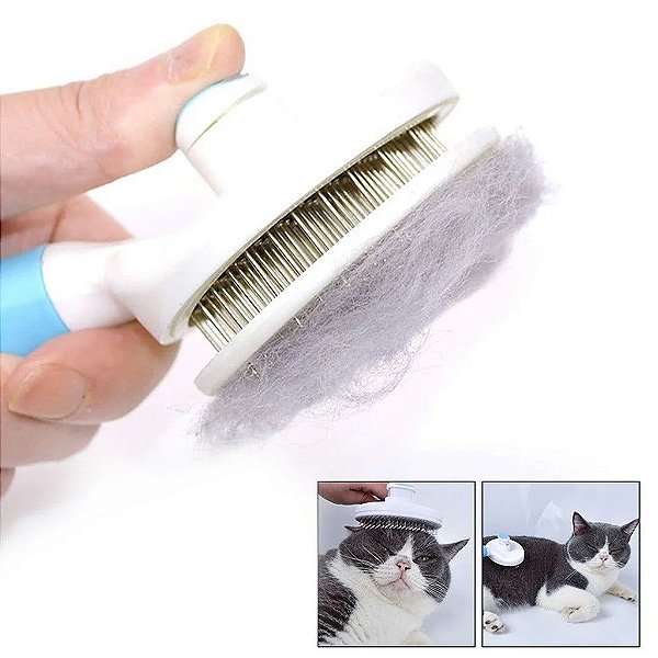 Escova Removedor de Pelos Pets Animais Gato e Cachorro