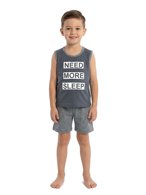 Pijama Infantil Em Malha Need More Sleep
