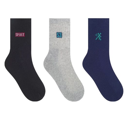 Kit C/3 Meias Esportivas Juvenil Masculina Selene 5061