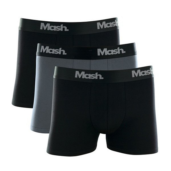 Kit com 3 Cuecas Boxer Sortidas Cotton Mash REF 110.16