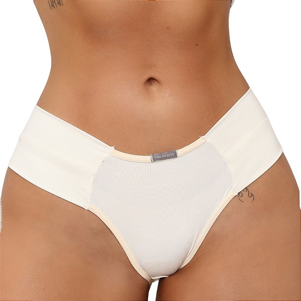 Kit com 2 Calcinhas Tanga Conforto Poliéster Juliete Cores Variadas