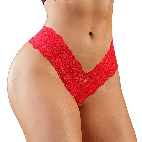 Kit com 2 Calcinhas Fio Rendada Caleçon Cores Variadas