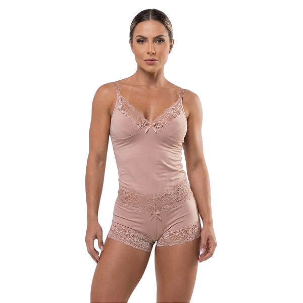 Short Doll Feminino Rendado Sensual Aline