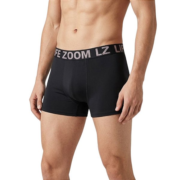 Cueca Boxer Lisa Microfibra Cós Personalizado Ref.:02 Life Zoom