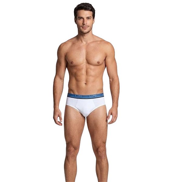 TESTE Kit c/ 2 Cuecas Slip Algodão com Elastano Ref.: 524-088 Lupo