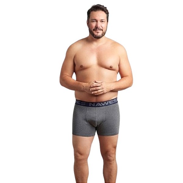 TESTE Cueca Plus Size Boxer Algodão Penteado Ref.: N22 Nawes