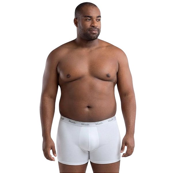 TESTE Kit c/2 Cuecas Boxer Plus Size Algodão Cotton REF 110.18 Mash