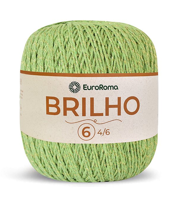 Barbante Brilho Dourado N°6 EuroRoma - Cor Verde Limão | Versatilidade e  Elegância para Crochê, Tricô e Artesanato - Bambu Rosa