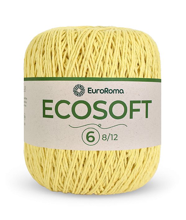 Fio EuroRoma Ecosoft 8/12 - Cor Amarelo Bebê | n°6: Sua Escolha para Amigurumis, Moda e Decoração
