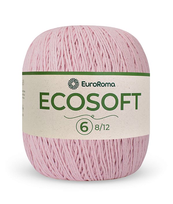Fio EuroRoma Ecosoft 8/12 - Cor Rosa Bebê | n°6: Sua Escolha para Amigurumis, Moda e Decoração