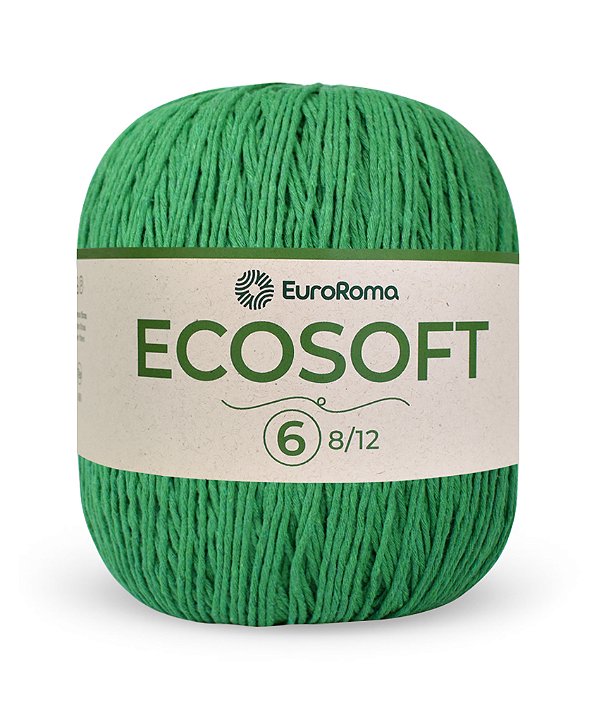 Fio EuroRoma Ecosoft 8/12 - Cor Verde Bandeira | n°6: Sua Escolha para Amigurumis, Moda e Decoração