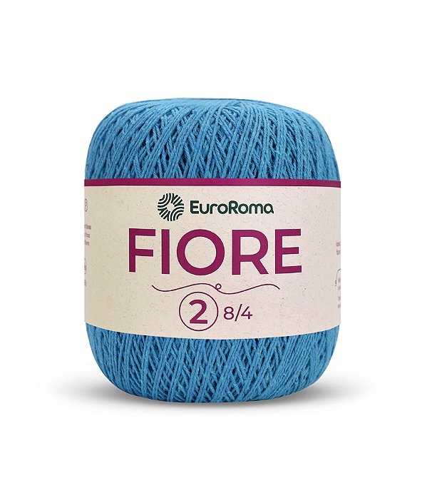 Novelo Fiore Fio 2 - EuroRoma 8/4 - Cor Azul Piscina