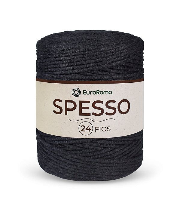 Barbante Spesso 24 Fios - Preto - EuroRoma - 1kg