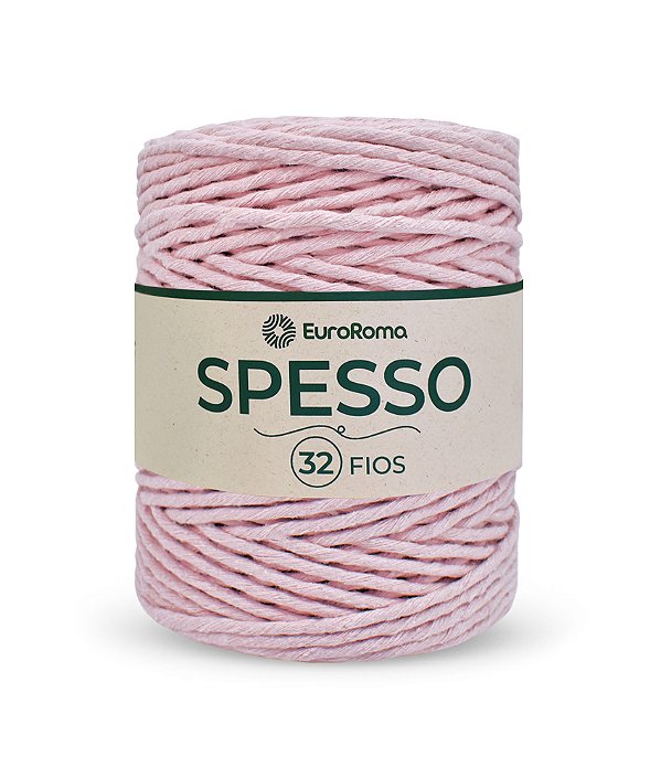 Barbante Spesso 32 Fios - EuroRoma - 1kg - Cor Rosa Bebê
