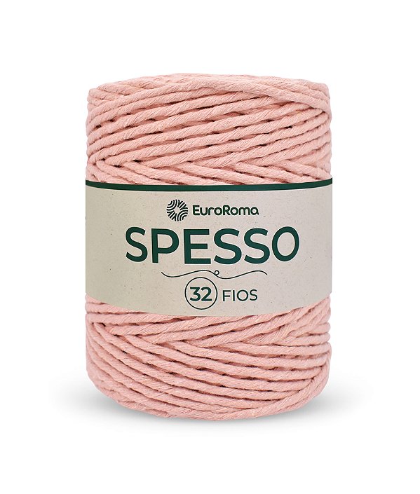 Barbante Spesso 32 Fios - EuroRoma - 1kg - Cor Salmão | Para Crochê, Tricô, Tear, Macramê e Artesanato