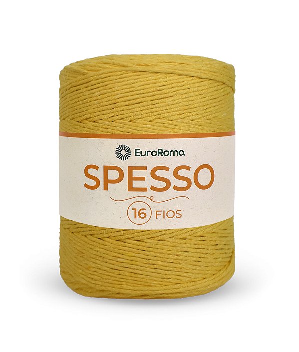 Barbante Spesso 16 Fios - EuroRoma - 1kg - Cor Ouro | Para Crochê, Tricô, Tear, Macramê e Artesanato