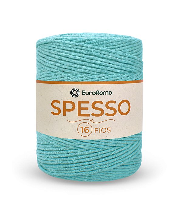 Barbante Spesso 16 Fios - EuroRoma - 1kg - Cor Verde Água Claro