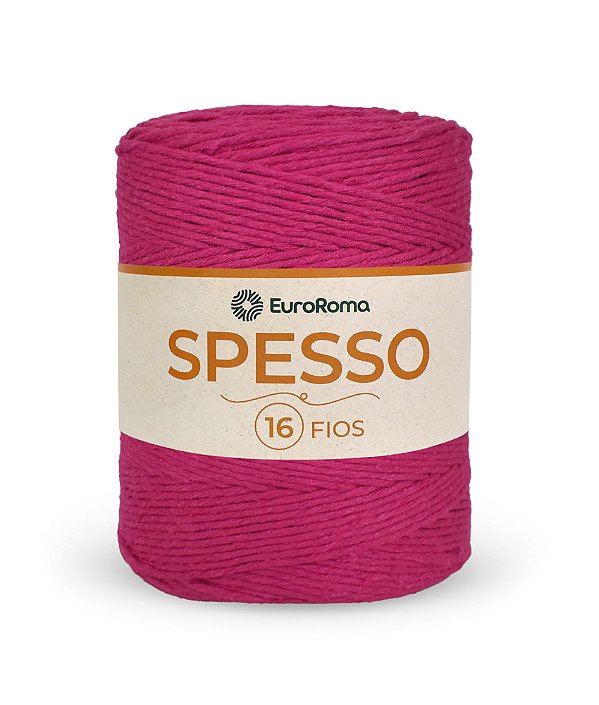 Barbante Spesso 16 Fios - EuroRoma - 1kg - Cor Pink | Para Crochê, Tricô, Tear, Macramê e Artesanato