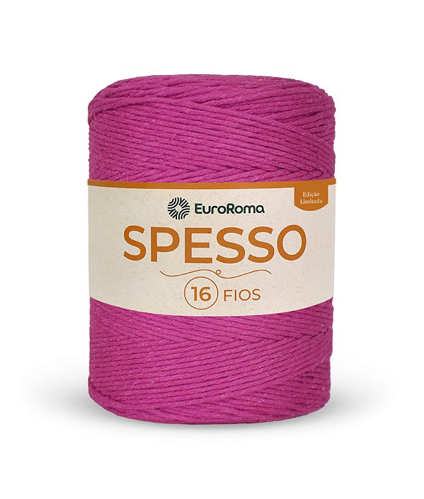 Barbante Spesso 16 Fios - EuroRoma - 1kg - Cor Magenta | Para Crochê, Tricô, Tear, Macramê e Artesanato