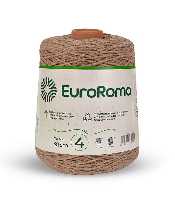 Barbante EuroRoma Colorido N°4 600g - Cor Bege