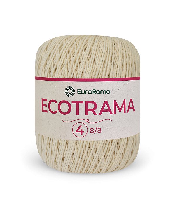 Linha Ecotrama Euroroma 200g - Cor Cru | Fios Sustentáveis para Amigurumis e Crochê Criativos