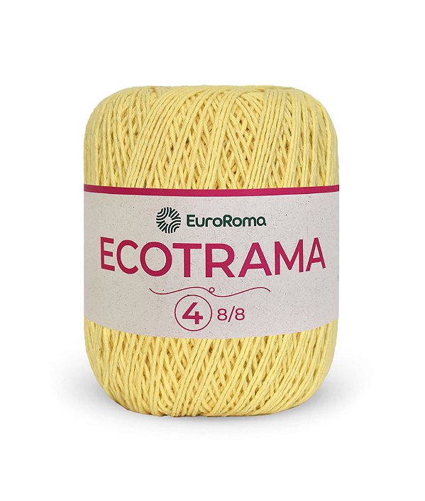 Linha Ecotrama Euroroma 200g - Cor Amarelo Bebê | Fios Sustentáveis para Amigurumis e Crochê Criativos