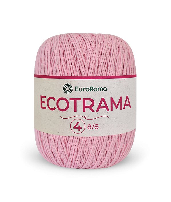 Linha Ecotrama Euroroma 200g - Cor Rosa Bebê | Fios Sustentáveis para Amigurumis e Crochê Criativos