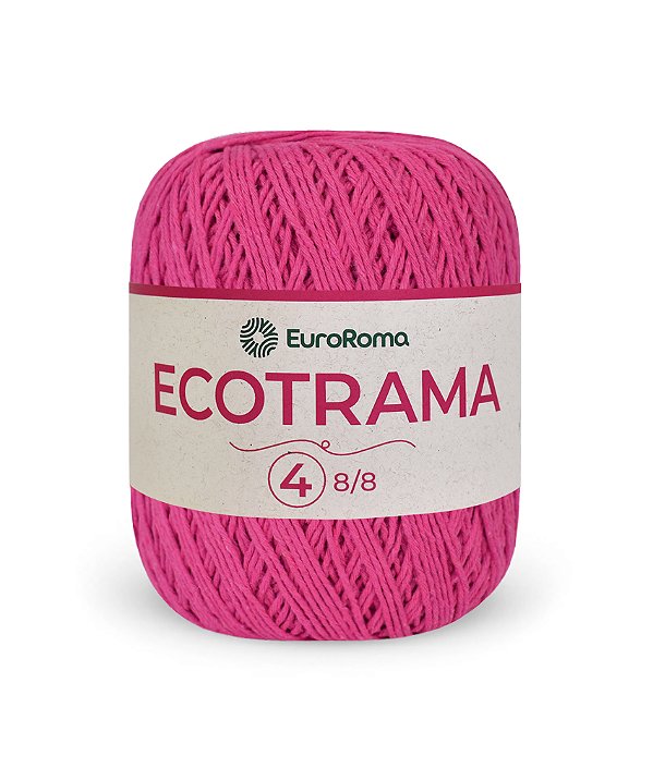 Linha Ecotrama Euroroma 200g - Cor Pink | Fios Sustentáveis para Amigurumis e Crochê Criativos