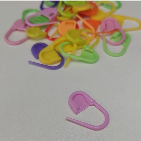 Marcador de Ponto Crochê Tipo Cadeado Colorido - Uni