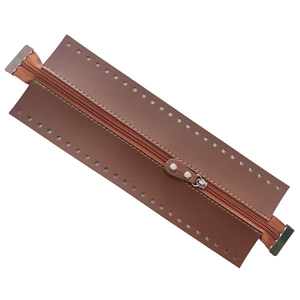 Fole/Zíper Superior para Bolsa de Crochê ou Fio de Malha (9x27 cm) - Grande