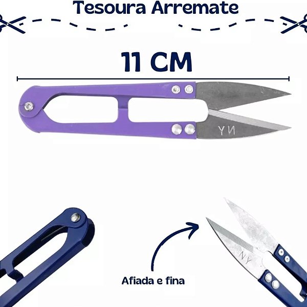 Tesoura De Arremate Cor: Variado C/1 Unidade