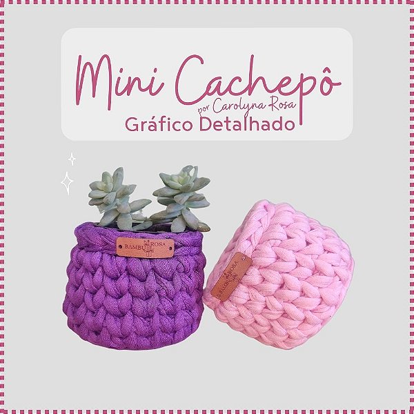 Gráfico Mini Cachepô em Crochê