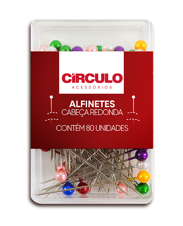 Alfinete Perola Caixa - Circulo