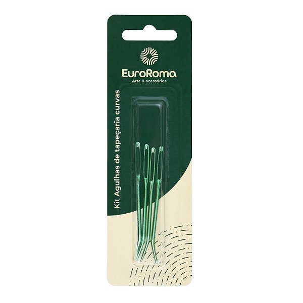 Kit Agulhas de Tapeçaria Curvas EuroRoma para Crochê, Tricô e Amigurumi