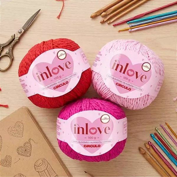 Fio In Love Círculo 100% Algodão 100g Premium para Crochê e Tricô