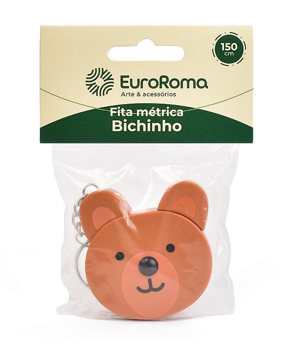 Fita Métrica EuroRoma de Bichinho Urso com Chaveiro 150cm