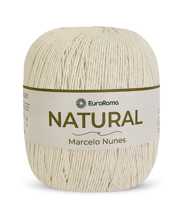 Fio EuroRoma Natural Cru – Marcelo Nunes Macio para Crochê, Tricô e Artesanato