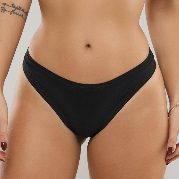 CALCINHA FIO DENTAL VIÉS ABERTO EM COTTON