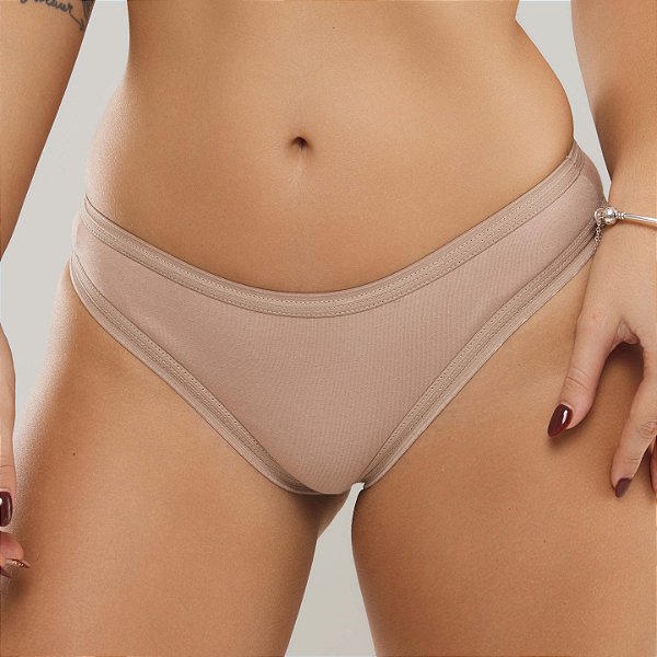 CALCINHA TANGA VIÉS ABERTO EM COTTON