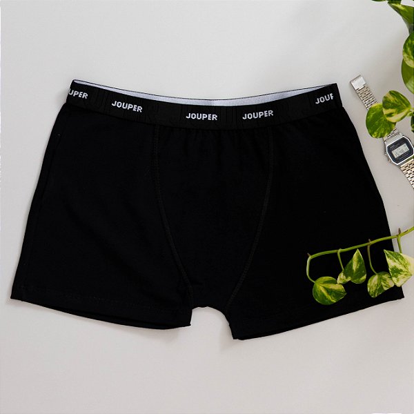 CUECA BOXER COTTON PRETO