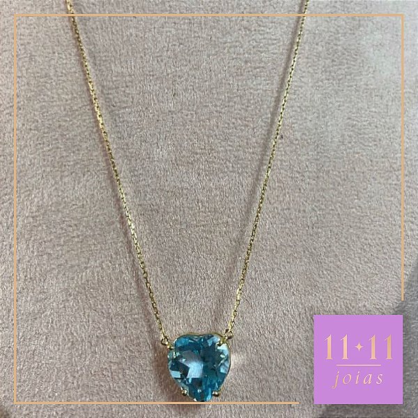 COLAR CORAÇÃO OURO 18K