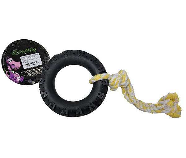 Pneu canino bone preto médio