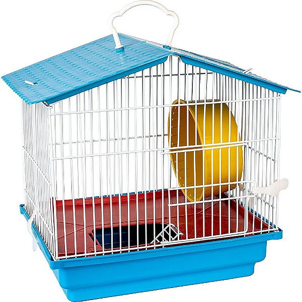gaiola hamster 1 andar teto plástico desmontável